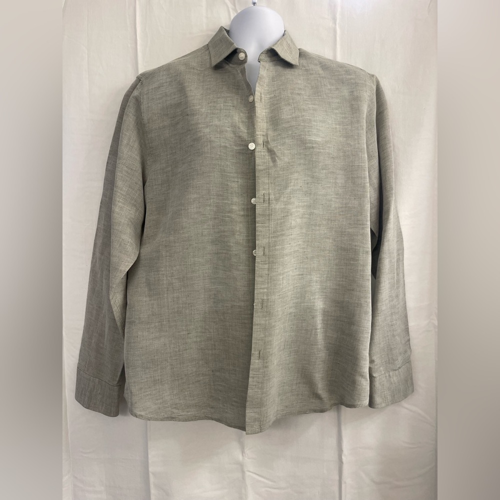 Murano Gray Casual Button Down Shirt